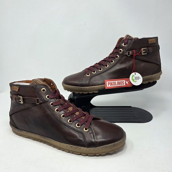 Pikolinos Shoes - New Pikolinos Lagos Bootie Sneakers Lace Zip Brown Leather EU 41 US 10.5-11